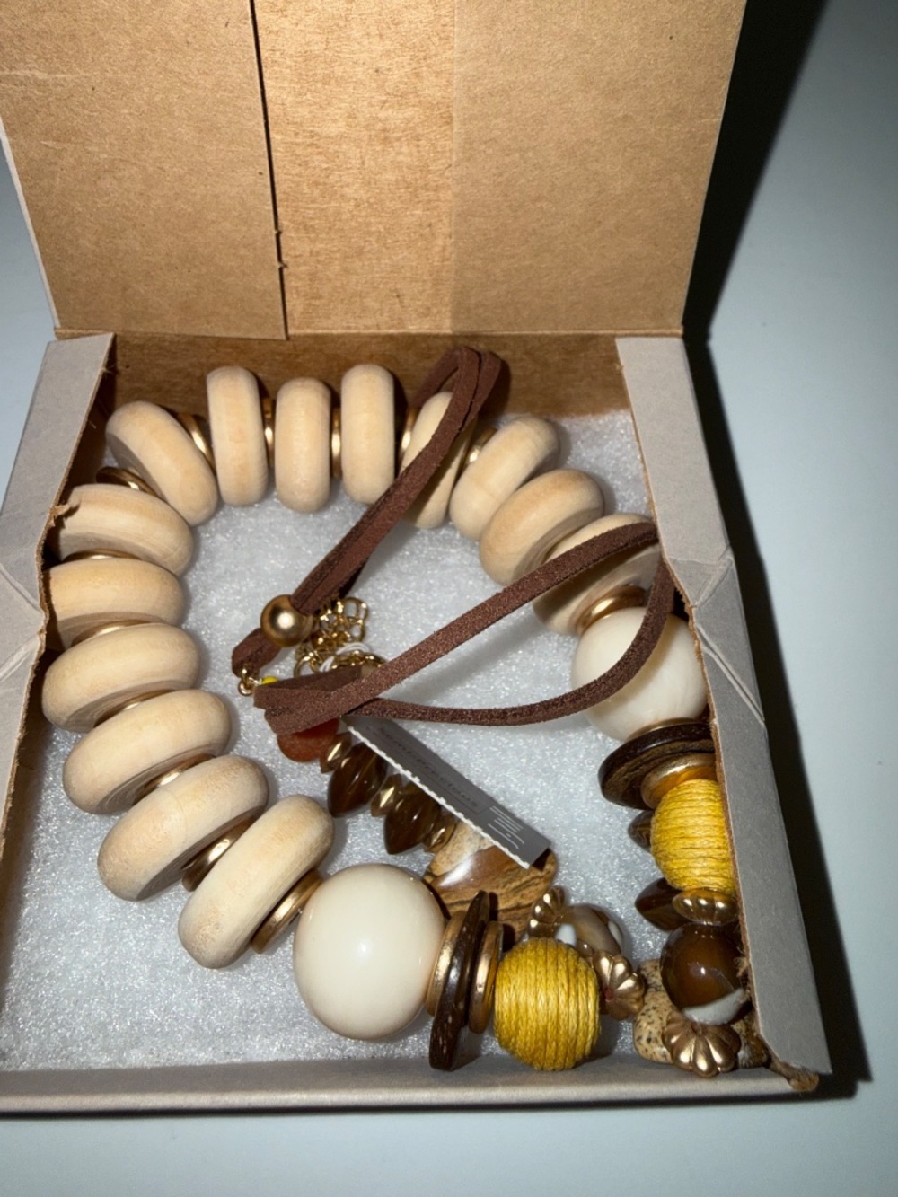 J Jill Lush Gardens Mixed Materials Necklace NWT